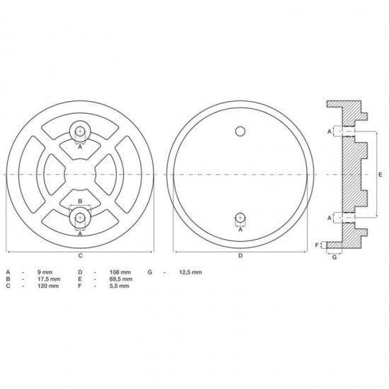 ΚΑΛΥΜΜΑ ΔΙΚΟΛΩΝΟΥ ΑΝΥΨΩΤΙΚΟΥ 120 / 108 MM