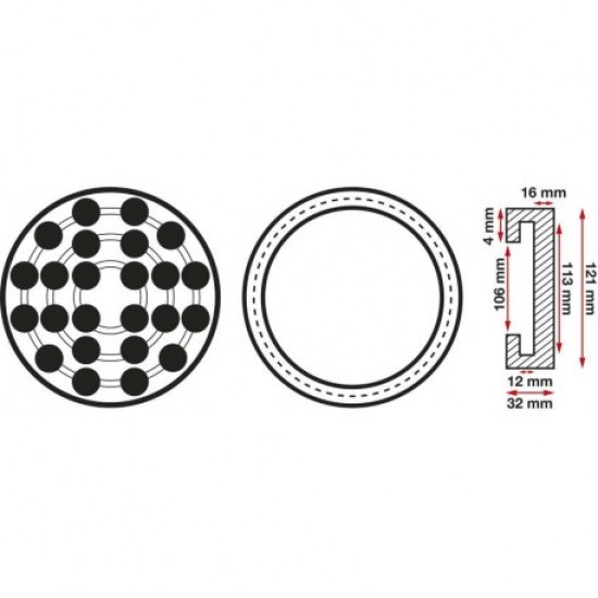 ΚΑΛΥΜΜΑ ΔΙΚΟΛΩΝΟΥ ΑΝΥΨΩΤΙΚΟΥ 120 / 108 mm